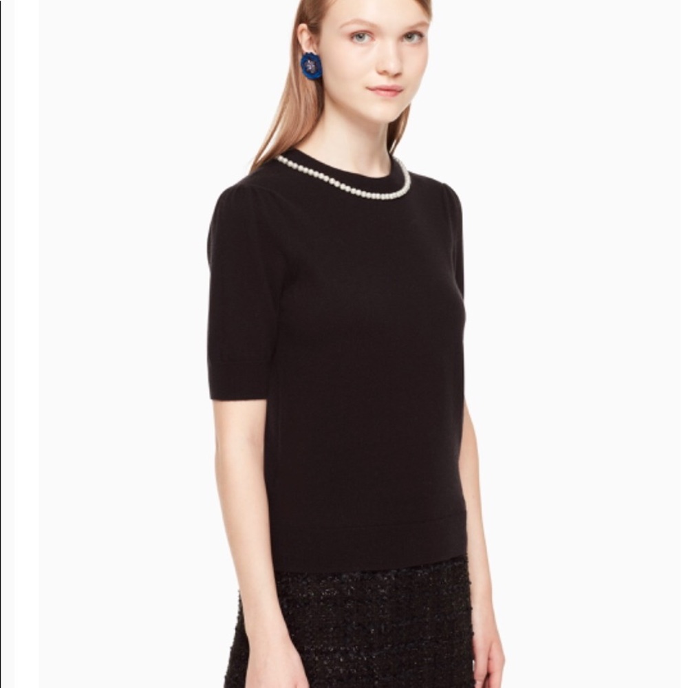 ⛔️sold⛔️NWT- KATE SPADE Pearl Neck Sweater- xs